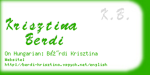 krisztina berdi business card